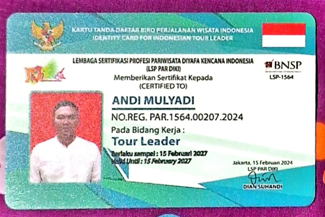Kartu Tanda Tour Leader &ndash; Andi Mulyadi